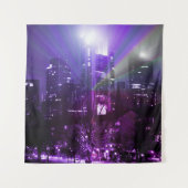 Stadslichten Frankfurt am Main - paars Wandkleed (Voorkant)