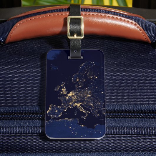 Stadslichten in verschillende Europese en Noordse  Bagagelabel (Voorkant Insitu 2)