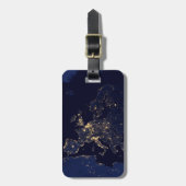 Stadslichten in verschillende Europese en Noordse  Bagagelabel (Voorkant verticaal)