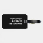 Stadslichten in verschillende Europese en Noordse  Bagagelabel (Achterkant horizontaal)