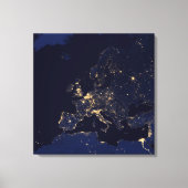 Stadslichten in verschillende Europese en Noordse Canvas Afdruk (Voorkant)