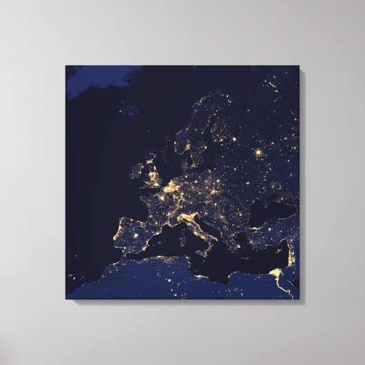 Stadslichten in verschillende Europese en Noordse Canvas Afdruk (Voorkant)