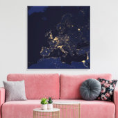 Stadslichten in verschillende Europese en Noordse Canvas Afdruk (Insitu (Woonkamer))
