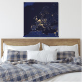 Stadslichten in verschillende Europese en Noordse Canvas Afdruk (Insitu (Slaapkamer))