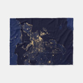 Stadslichten in verschillende Europese en Noordse  Fleece Deken (Voorkant (Horizontaal))