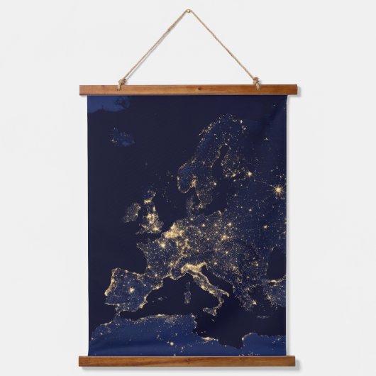 Stadslichten in verschillende Europese en Noordse Hangend Wandkleed (Voorkant)