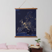 Stadslichten in verschillende Europese en Noordse Hangend Wandkleed (Slaapkamer)