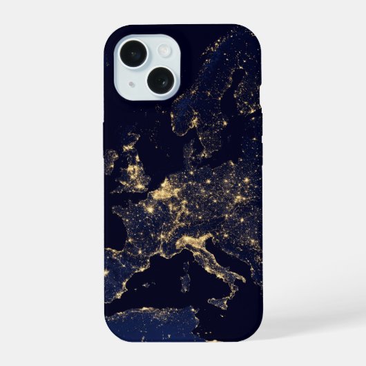 Stadslichten in verschillende Europese en Noordse iPhone 15 Case (Achterkant)
