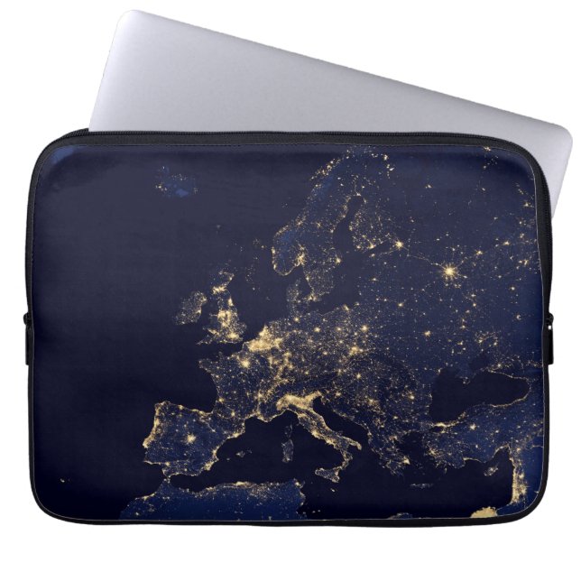 Stadslichten in verschillende Europese en Noordse  Laptop Sleeve (Voorkant)