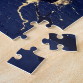 Stadslichten in verschillende Europese en Noordse Legpuzzel (Zijkant)