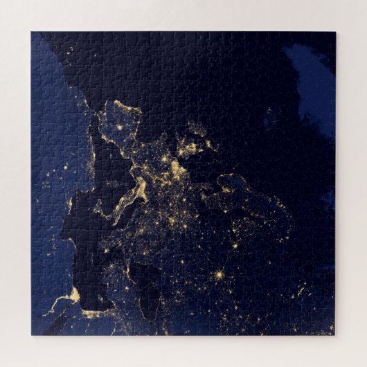 Stadslichten in verschillende Europese en Noordse Legpuzzel (Horizontaal)