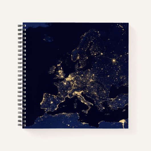 Stadslichten in verschillende Europese en Noordse  Notitieboek (Voorkant)