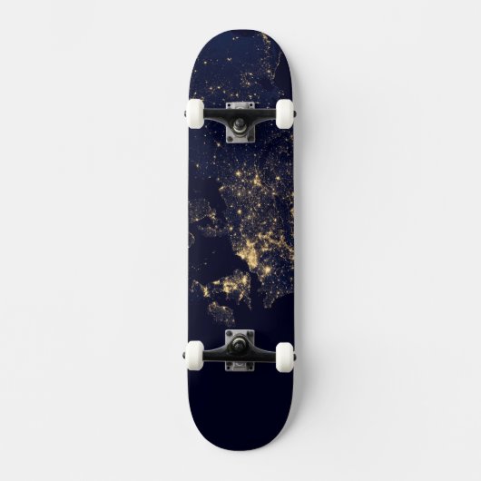 Stadslichten in verschillende Europese en Noordse  Persoonlijk Skateboard (Voorkant)