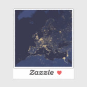 Stadslichten in verschillende Europese en Noordse  Sticker (Vel)