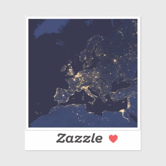 Stadslichten in verschillende Europese en Noordse  Sticker (Vel)