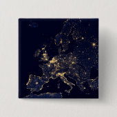 Stadslichten in verschillende Europese en Noordse  Vierkante Button 5,1 Cm (Voorkant)