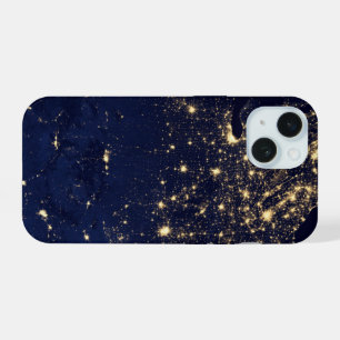 Stadslichten van de Verenigde Staten 's nachts. iPhone 15 Case