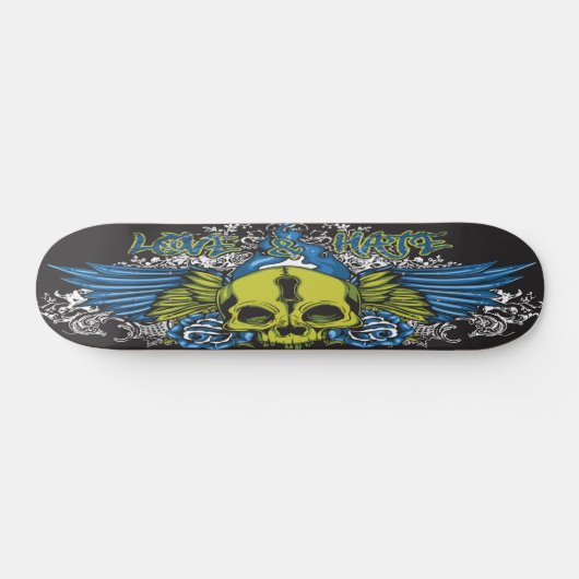 Stadsliefde en hate Skull Skateboard (Horizontaal)