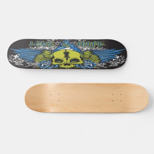 Stadsliefde en hate Skull Skateboard (Horizontaal)