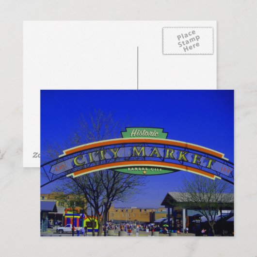 Stadsmarkt Briefkaart (Voorkant / Achterkant)