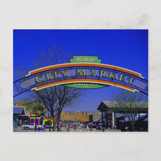 Stadsmarkt Briefkaart (Voorkant)