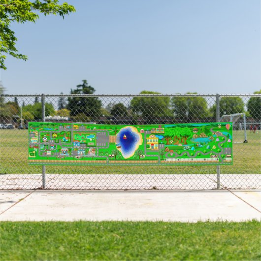 Stadsmeer-Campground Road voor auto's van 2,5 x 12 Spandoek (Insitu)