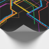 Stadsmetrokaart Cadeaupapier (Hoek)