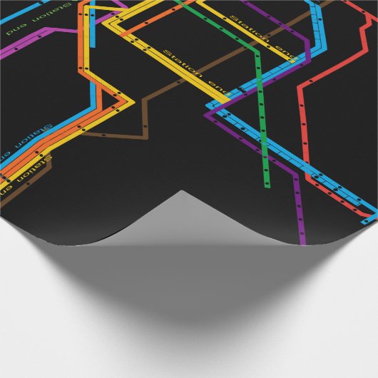 Stadsmetrokaart Cadeaupapier (Hoek)