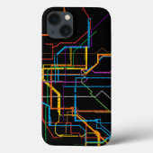 Stadsmetrokaart Case-Mate iPhone Case (Achterkant)