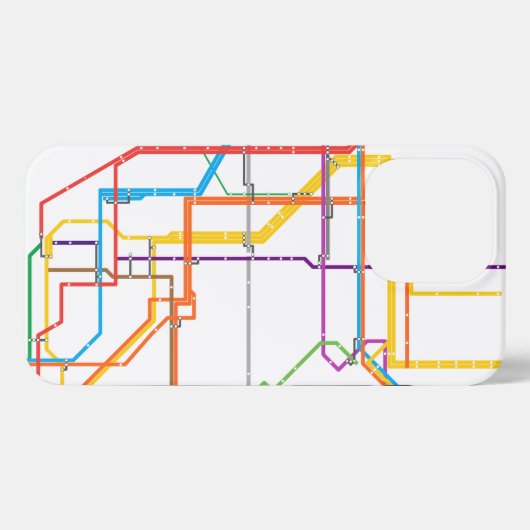 Stadsmetrokaart iPhone Hoesje (Achterkant horizontaal)