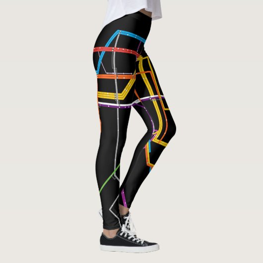 Stadsmetrokaart Leggings (Rechts)