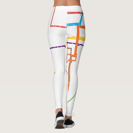 Stadsmetrokaart Leggings (Achterkant)