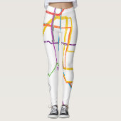 Stadsmetrokaart Leggings (Voorkant)