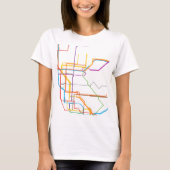 Stadsmetrokaart T-shirt (Voorkant)