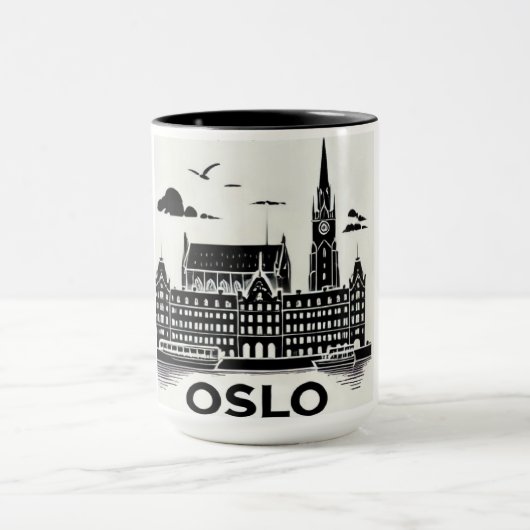 Stadsmog - Oslo, Noorwegen Mok (Midden)