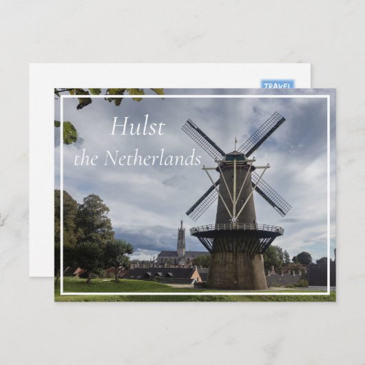 Stadsmolen, Hulst, Nederland Briefkaart (Voorkant / Achterkant)