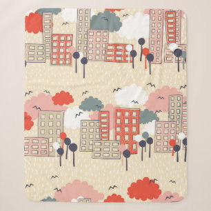 Stadsnaadloos patroon sherpa deken