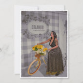  stadsnaam Fietskunst -  stijl Feestdagenkaart (Voorkant)