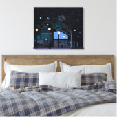Stadsnachten Canvas Afdruk (Insitu (Slaapkamer))