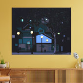 Stadsnachten Canvas Afdruk (Insitu (Woonkamer))