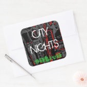 STADSNACHTEN SATIVA VIERKANTE STICKER (Envelop)