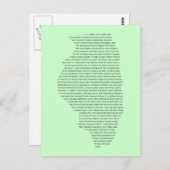 Stadsnamen van Illinois op staatskaartvorm Briefkaart (Voorkant / Achterkant)