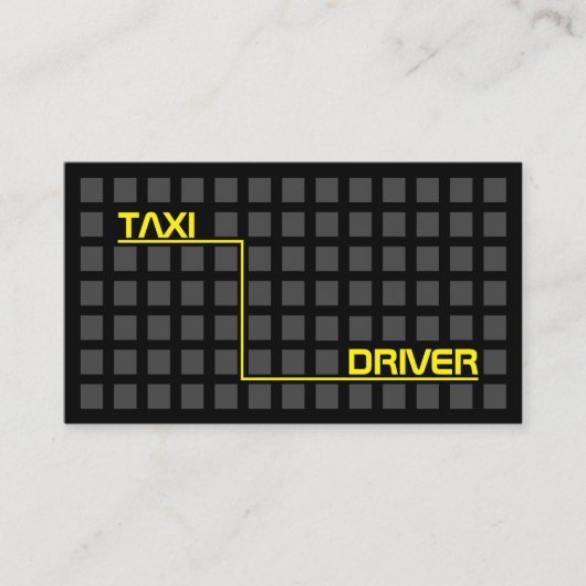 Stadsnavigator met taxichauffeur of cabine visitekaartje (Voorkant)