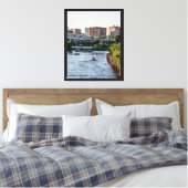 Stadsomgeving Canvasprint met spanframe Canvas Afdruk (Insitu (Slaapkamer))