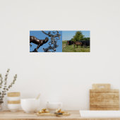 Stadspaarden, landpaarden poster (Keuken)