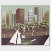 Stadspapier voor landschapskappen cadeaupapier (Vlak)