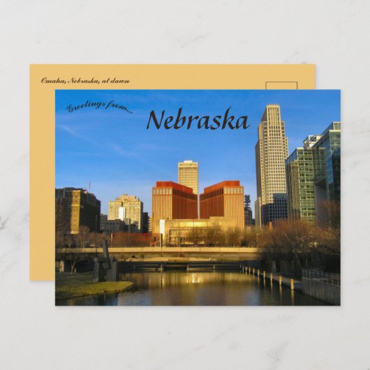 Stadspark bij dageraad in Omaha Nebraska Briefkaart (Voorkant / Achterkant)