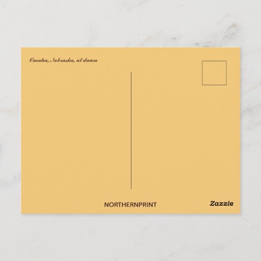 Stadspark bij dageraad in Omaha Nebraska Briefkaart (Achterkant)