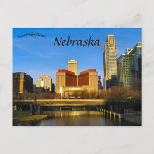 Stadspark bij dageraad in Omaha Nebraska Briefkaart