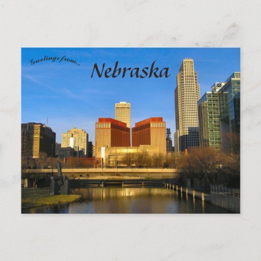 Stadspark bij dageraad in Omaha Nebraska Briefkaart (Voorkant)